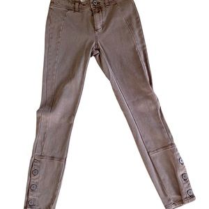 Anthropologie Lightweight Buttoned Utility Pant - Taupe